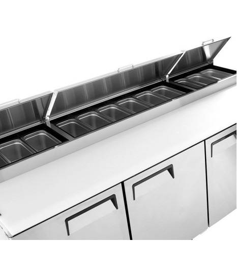 3 DOOR PIZZA PREP TABLE FRIDGE - MPF8203