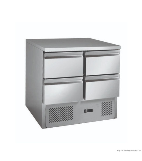 4 Drawers Compact Workbench Fridge - GNS900-4D